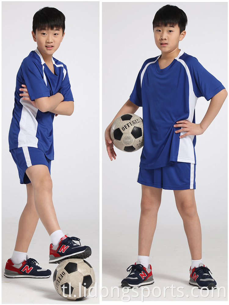 Bagong Model Kids Soccer Jersey Set, Pinakabagong Mga Disenyo ng Jogger Sets, Black Sample Football Club Jersey Design